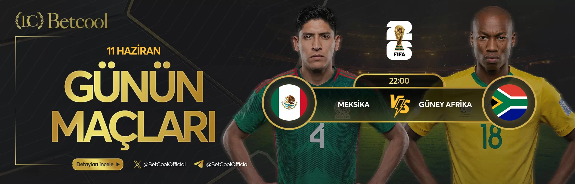 Meksika - Güney Afrika 2026 Dünya Kupası maçı görseli